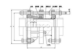 鋼制松套伸縮接頭之CAD圖