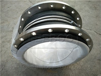 大口徑雙球體襯四氟<a href=http://www.zqxjlsm.com target=_blank class=infotextkey>橡膠軟接頭</a>